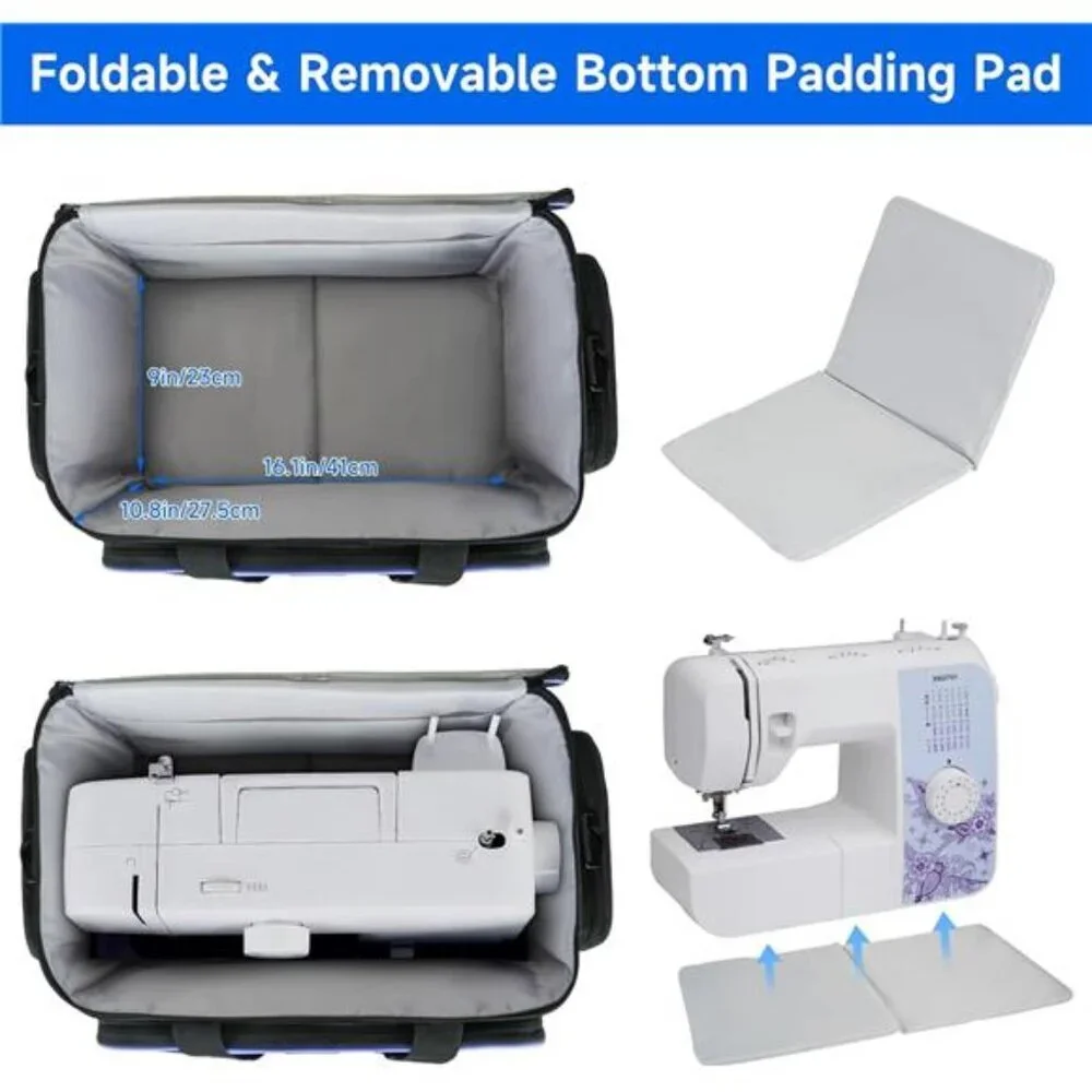 Sewing Machine Case with Removable Padding,Sewing Machine Carrying Bag Fit for